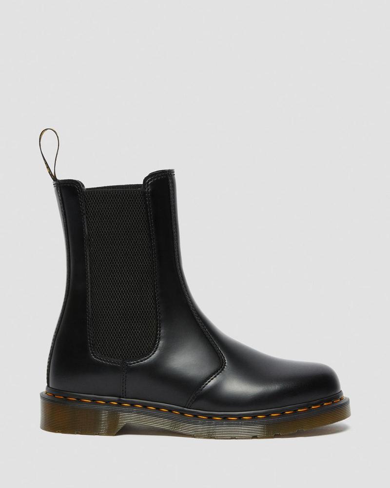 Black Men's Dr Martens 2976 Hi Smooth Leather Ankle Boots | CA 421ILH